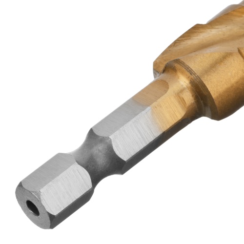 Сверло ступенчатое 4-5-6-7-8-9-10-11-12 мм, HSS, спиральный профиль, шестигранный хвостовик Matrix фото 4