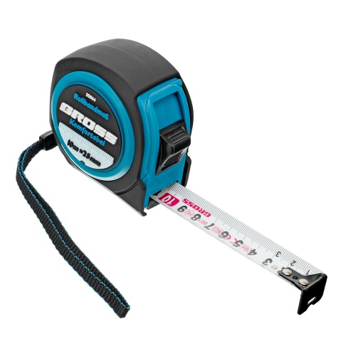 Рулетка Komfortabel 10 м х 25 мм,обрезиненный корпус Gross фото 3