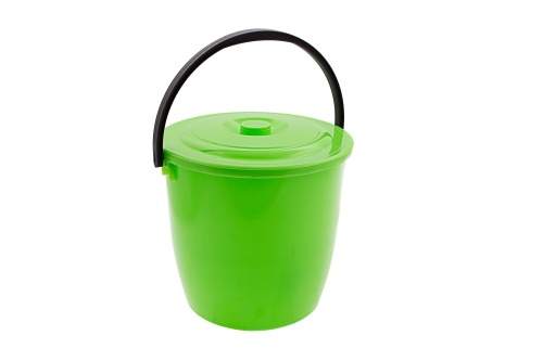 Ведро пластмассовое круглое 13 л, с крышкой, Light Elfe фото 5