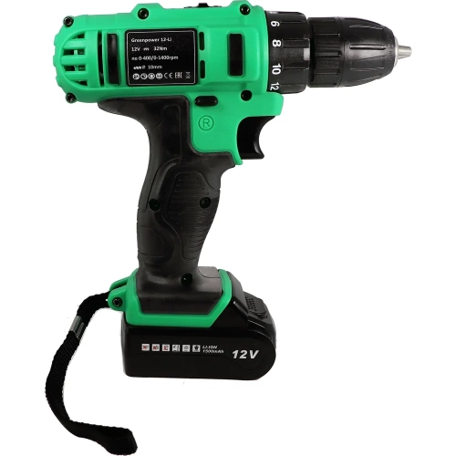 Аккумуляторная дрель-шуруповерт Zitrek Greenpower 12-Li (12В, Li-ion аккумулятор 2шт, ЗУ, кейс, бита) 063-4074 фото 6