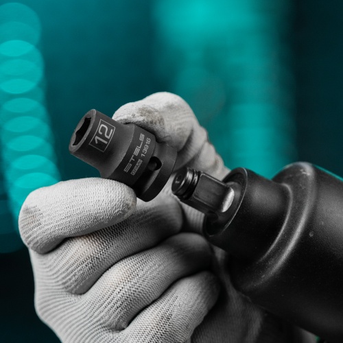 Головка ударная шестигранная, 12 мм, 1/2, CrMo Stels фото 6