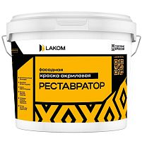 Краска акриловая фасадная Lakom Реставратор эластичная 25 кг