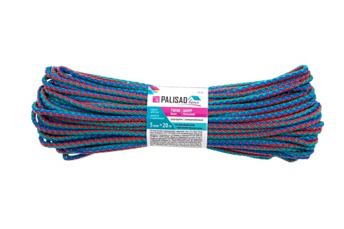 Шнур бельевой полипропиленовый с сердечником, 5 мм L 20 м, цветной, Home Palisad фото 6