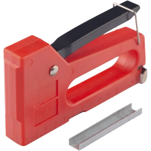 Степлер строительный мебельный в комплексе скобы 100 шт Kroft 4-8мм 202030 фото 4