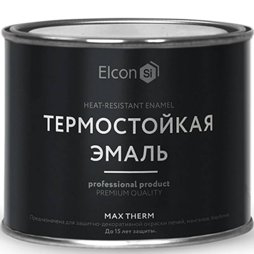 Эмаль термостойкая Elcon Max Therm 700 градусов белая 0,4 кг