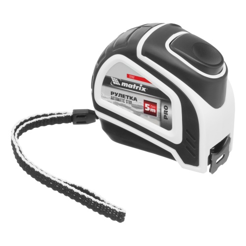 Рулетка Autostop,5 м х 25 мм,двухкомпонентный корпус,автоматическая фиксация,Pro Matrix Рулетка Autostop,5 м х 25 мм,двухкомпонентный корпус,автоматическая фиксация,Pro Matrix