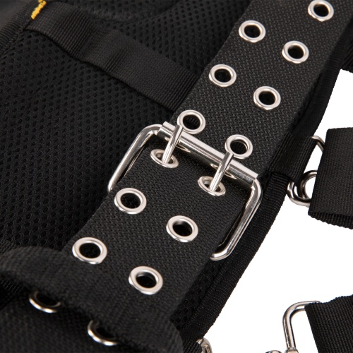 Пояс монтажника усиленный, с лямками, сумки поясные, держатель для молотка Denzel фото 8