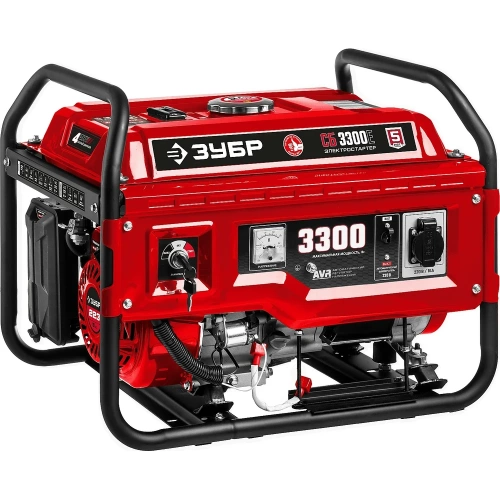 Бензиновый генератор ЗУБР с электростартером, 3300 Вт СБ-3300Е