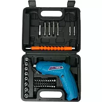 Аккумуляторная отвертка AktiTool CS136 в кейсе с набором бит и головок( 3,7В, 1500 mAh) 101200