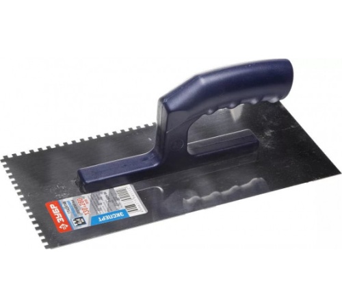 Гладилка штукатурная зубчатая Зубр Профессионал 0804-04 130х280 мм