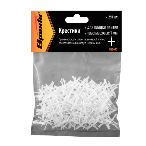 Крестики, 1 мм, для кладки плитки, 250 шт Sparta фото 4
