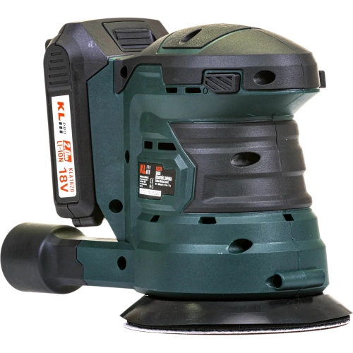 Профессиональная аккумуляторная эксцентриковая шлифмашина KLPRO (18В, Li-ion-2шт, 2.0Ач, ЗУ 2,4А) 16893 KLEZ18-20 фото 5