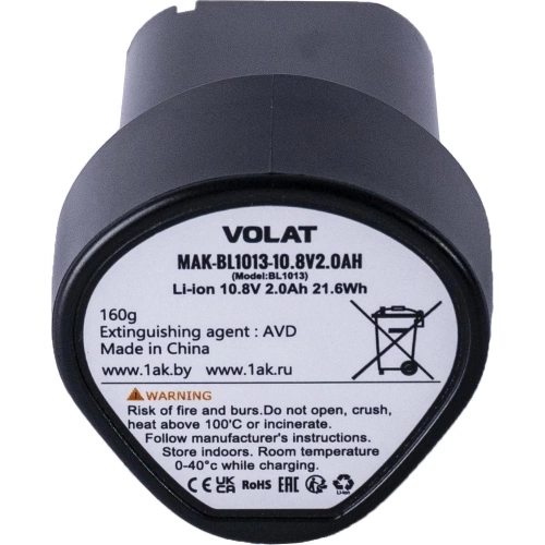 Аккумуляторная батарея VOLAT 10.8V 2.0AH (Li-ion) MAK-BL1013 VT-MAK-BL1013-2 фото 4