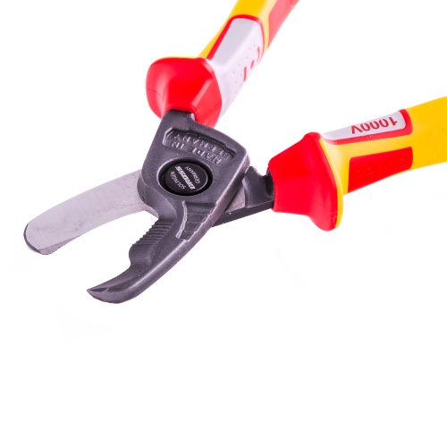 Кабелерез, диэлектрические рукоятки до 1000 В, трехкомпонентные рукоятки, 210 мм Gross фото 2