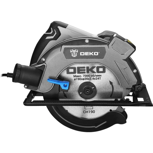 Дисковая (циркулярная) пила DEKO CSDK-1800 PRO, 1800Вт, 190мм диск поддержание оборотов, плавный пуск 085-1152 фото 6