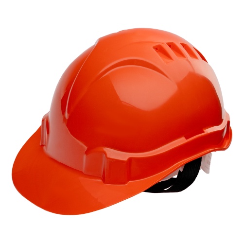 Каска защитная из ударопрочной пластмассы, оранжевая Сибртех фото 9