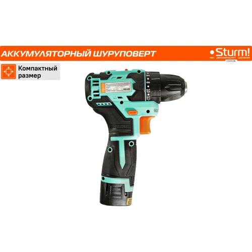 Аккумуляторный шуруповерт Sturm CD3512BL фото 4