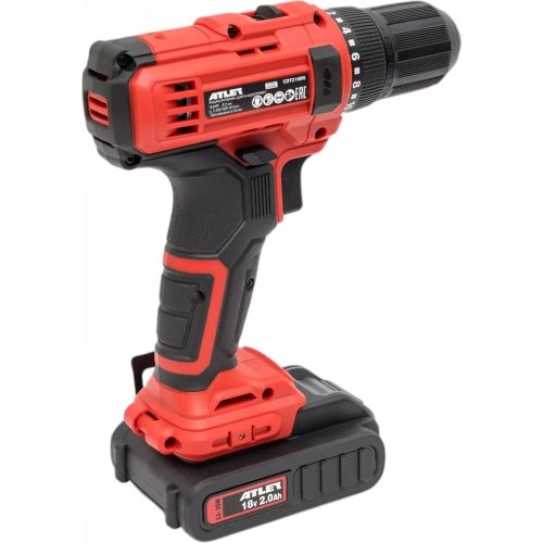 Аккумуляторная дрель-шуруповерт ATLET 18 В, 2 АКБ, 2 Ач, в кейсе CDT218D5 фото 5