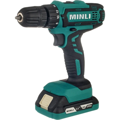 Аккумуляторная дрель-шуруповерт MINLI 10mm 25N.m Li-ion 18Vx2 DC103.2-2.0A