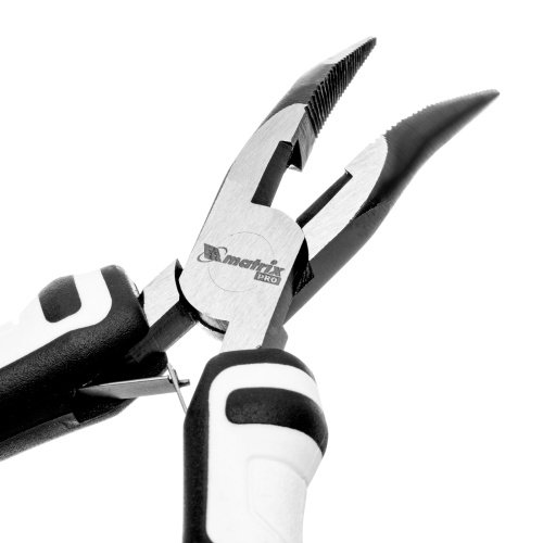 Длинногубцы Mini, 125 мм, изогнутые, авторазжим, Pro Matrix фото 5