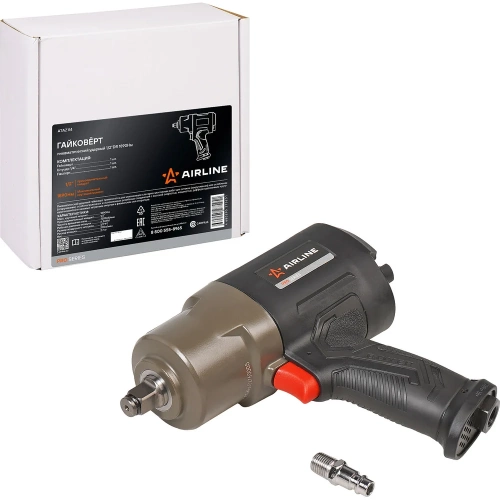 Гайковерт пневматический ударный композитный Airline 1/2"DR 1890Нм PRO ATAZ114 фото 3
