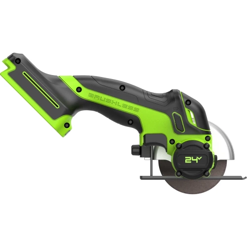 Угловая мини-шлифмашина аккумуляторная GreenWorks GD24UCS, 24В, б/щет., 20000 об/мин, 76 мм, рез 18 мм, без АКБ и ЗУ 3402007 фото 9