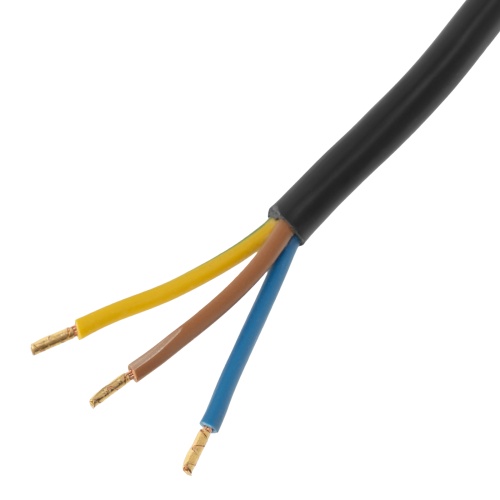 Шнур сетевой Energy Series, ПВС, 3 м, 3 x 1 мм, с неразборной вилкой, черный, Denzel фото 3