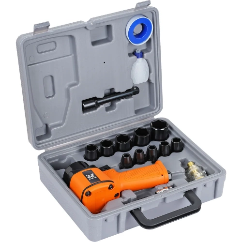 Гайковерт пневматический ударный композитный AIRLINE 1/2DR 610Нм PRO с головками 17пр. (9-27мм), кейс ATAZ124 фото 6