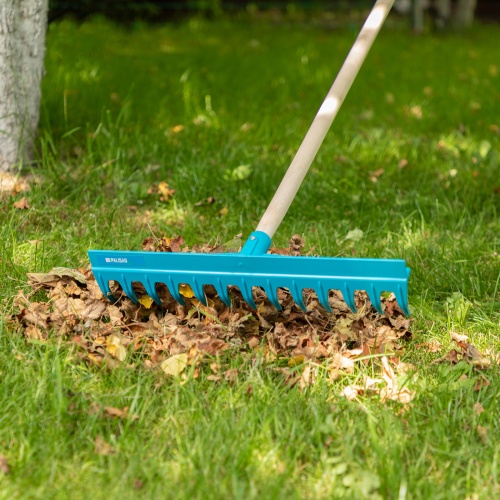 Грабли пластиковые, 430 мм, 13 прямых зубьев, усиленные, без черенка, Luxe, Palisad фото 6