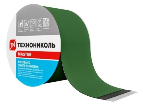 Лента самоклеящаяся Nicoband, 3 м х 10 см, зеленый фото 3