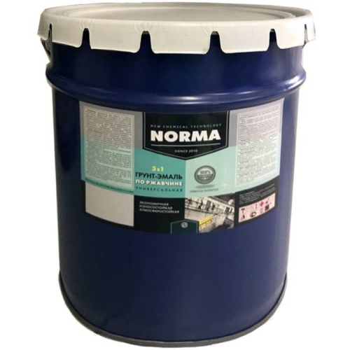 Грунт-эмаль 3 в 1 Novocolor белый матовый 20 кг