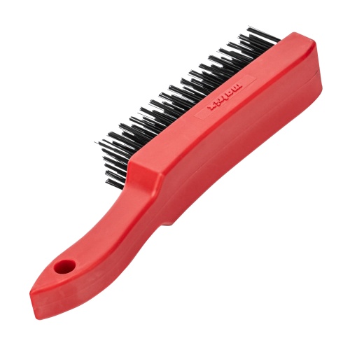 Щетка зачистная шестирядная, закаленная прямая проволока с пластиковой ручкой Matrix фото 2