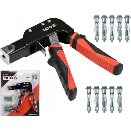 Пистолет YATO для установки дюбелей Молли + 10 дюбелей YT-51450 Пистолет YATO для установки дюбелей Молли + 10 дюбелей YT-51450