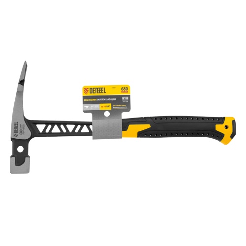 Молоток каменщика 680 г, цельнокованый, двухкомпонентная обрезиненная рукоятка Denzel фото 7