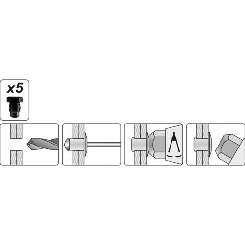 Двуручный заклепочник 3,2 - 6,4мм YATO YT-3609 фото 5 Двуручный заклепочник 3,2 - 6,4мм YATO YT-3609 фото 5