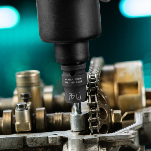 Головка ударная шестигранная, 14 мм, 1/2, CrMo Stels фото 8