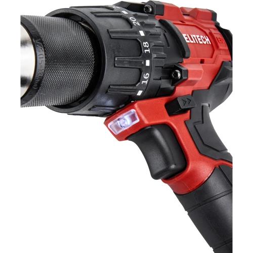 Дрель аккумуляторная ударная Elitech ДА 21УБЛ2 (20В, 2*4Ач, 120Нм) 205683 фото 7