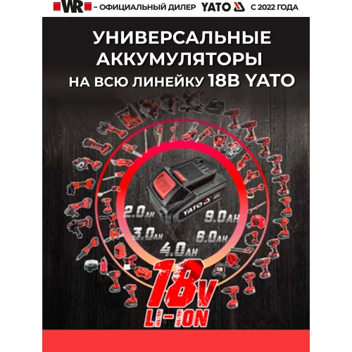 Бесщёточный ударный гайковёрт YATO 18В 1800 Нм, YT-828079 3700828079092 1 фото 5