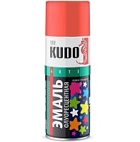 Эмаль аэрозольная флуоресцентная Kudo KU-1206 оранжево-красная 520 мл