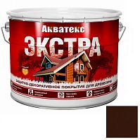 Покрытие алкидное защитно-декоративное для древесины Акватекс Экстра полуглянцевое Орех 9 л