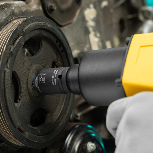 Головка ударная шестигранная, 21 мм, 1/2, CrMo Stels фото 9 Головка ударная шестигранная, 21 мм, 1/2, CrMo Stels фото 9