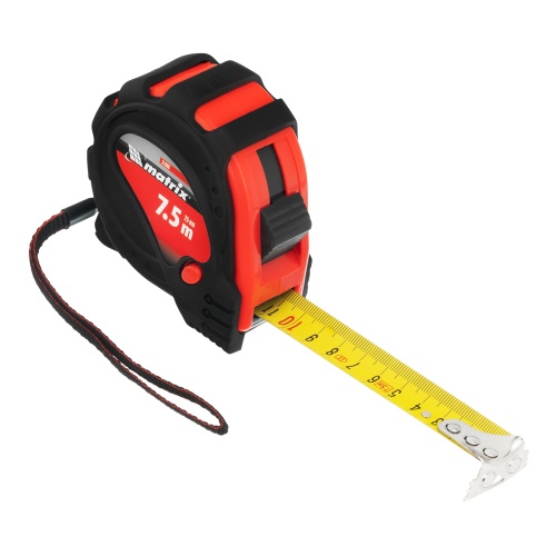 Рулетка Status Magnet 3 fixations,7,5 м х 25 мм,обрезиненный корпус,зацеп с магнитом Matrix фото 3