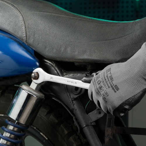 Ключ комбинированный, 16 мм, CrV, матовый хром Stels фото 6