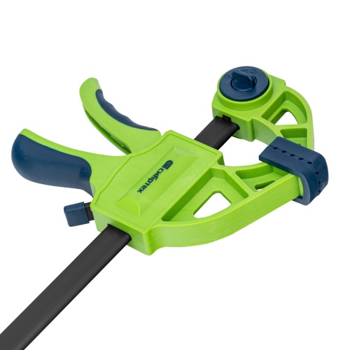 Струбцина F-образная, быстрозажимная, 200 х 70 х 420 мм, пластиковый корпус, фиксатор, двухкомпонентная рукоятка Сибртех фото 4