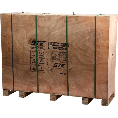 Компрессор поршневой с ременным приводом GTE 380В, ресив. 300л, 1000л/мин GTE-MR43001000A фото 8 Компрессор поршневой с ременным приводом GTE 380В, ресив. 300л, 1000л/мин GTE-MR43001000A фото 8