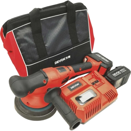 Аккумуляторная полировальная машина DEVON 2 АКБ 4 Ач, З/У, сумка, 2001-LI-20-SET