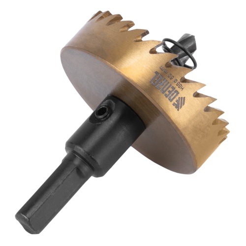 Коронка по металлу HSS, 50 мм, нитридтитановое покрытие Denzel фото 2