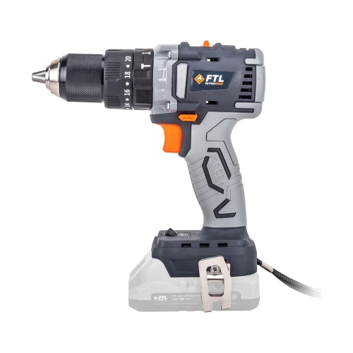 Аккумуляторная ударная дрель-шуруповерт FTL PSR-XI 20V EVO, бесщеточный двигатель, 60 Нм, 20 В, клипса на ремень, боковая ручка, без АКБ, без ЗУ, цв. коробка 8050 фото 5 Аккумуляторная ударная дрель-шуруповерт FTL PSR-XI 20V EVO, бесщеточный двигатель, 60 Нм, 20 В, клипса на ремень, боковая ручка, без АКБ, без ЗУ, цв. коробка 8050 фото 5