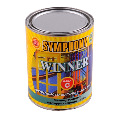 Эмаль полиуретановая антикоррозионная Symphony Winner С шелковисто-матовая 0,9 л Эмаль полиуретановая антикоррозионная Symphony Winner С шелковисто-матовая 0,9 л