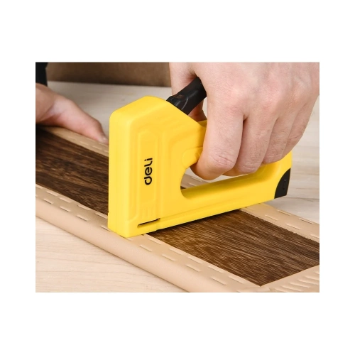 Мебельный строительный пластиковый степлер Deli DL238002 + 400 скоб (D-скобы тип 53/53А, размер 4-10) 147064 фото 4 Мебельный строительный пластиковый степлер Deli DL238002 + 400 скоб (D-скобы тип 53/53А, размер 4-10) 147064 фото 4